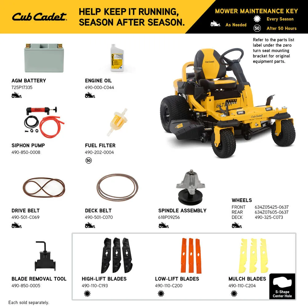 Cub Cadet ZTS2 50 Ultima Residential Zero-Turn Mower (17ASGGY2A10)