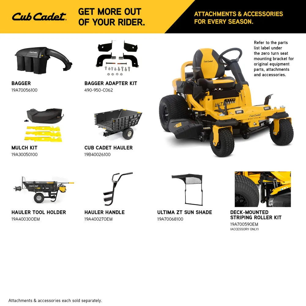 Cub Cadet ZTS2 50 Ultima Residential Zero-Turn Mower (17ASGGY2A10)