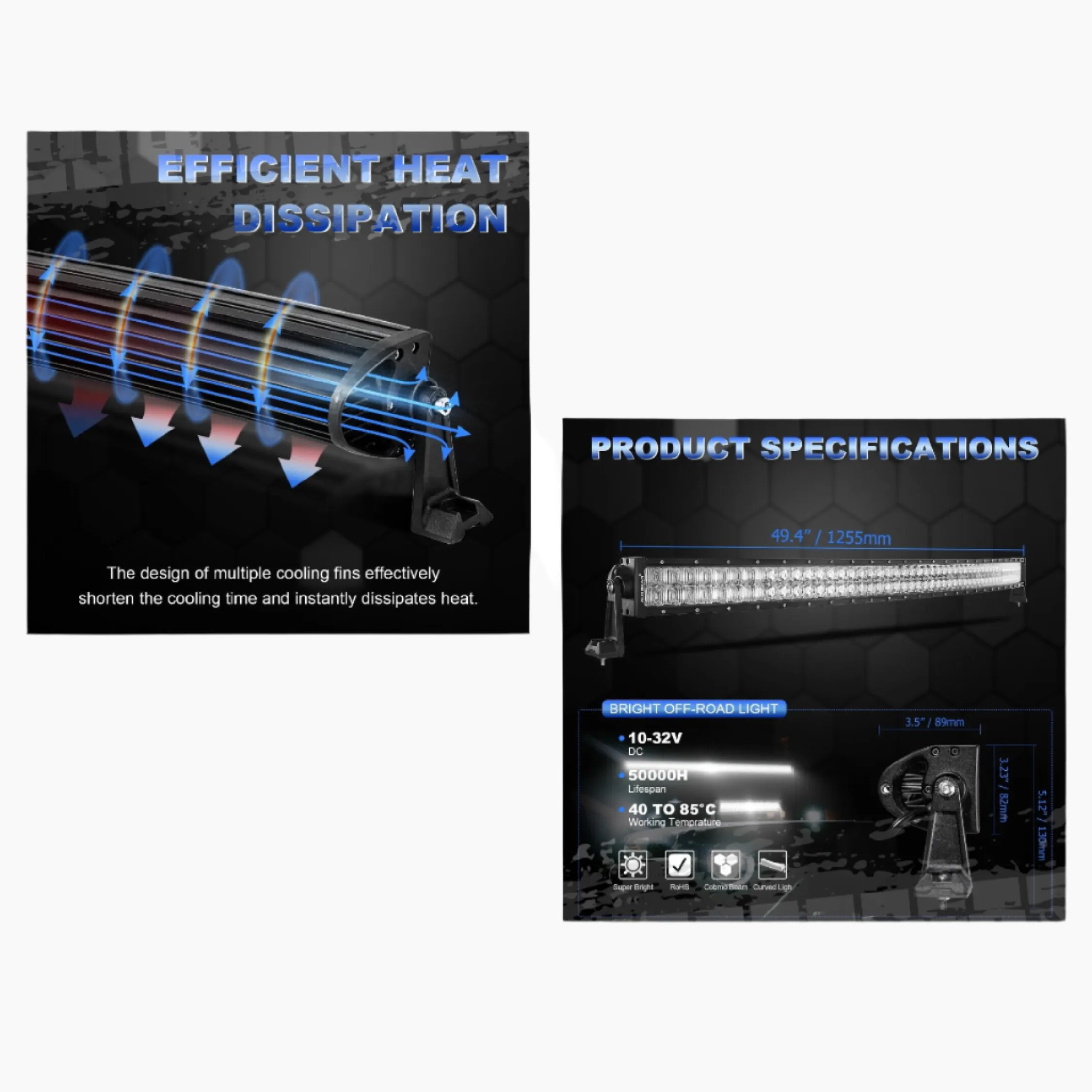Curved 50" LED Light Bar