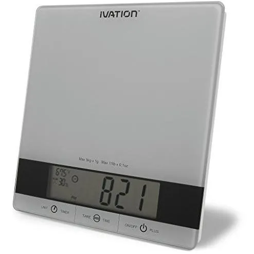 Digital Kitchen Scale W/Timer, Clock