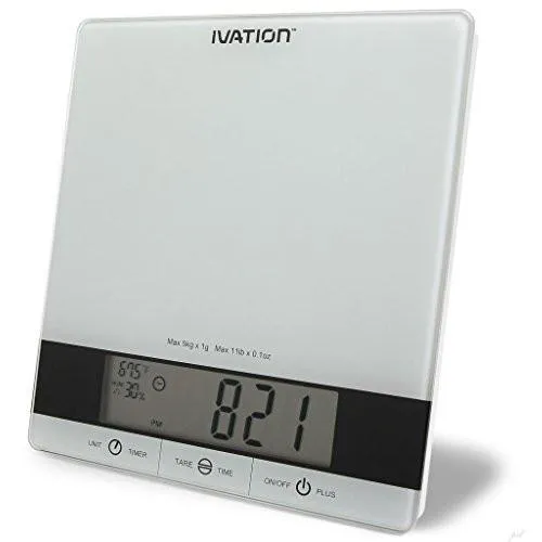 Digital Kitchen Scale W/Timer, Clock