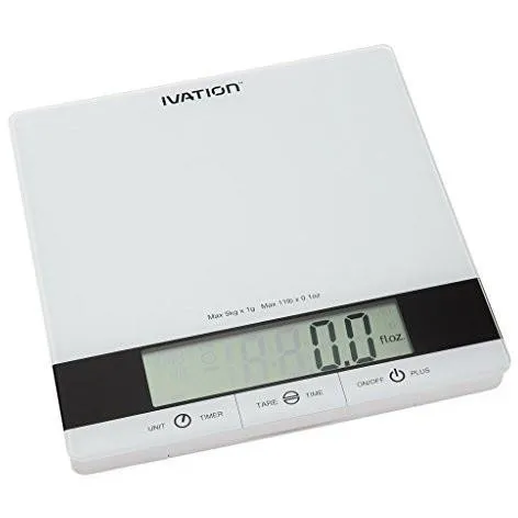 Digital Kitchen Scale W/Timer, Clock