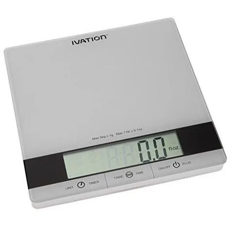 Digital Kitchen Scale W/Timer, Clock