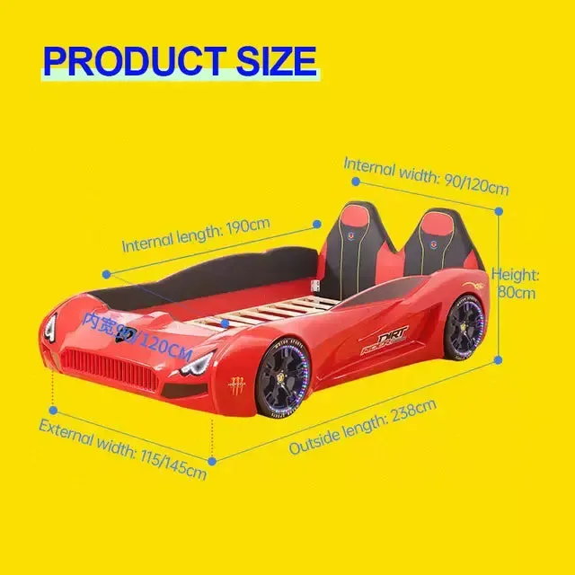 Double Race Car Bed With Built in Story Telling