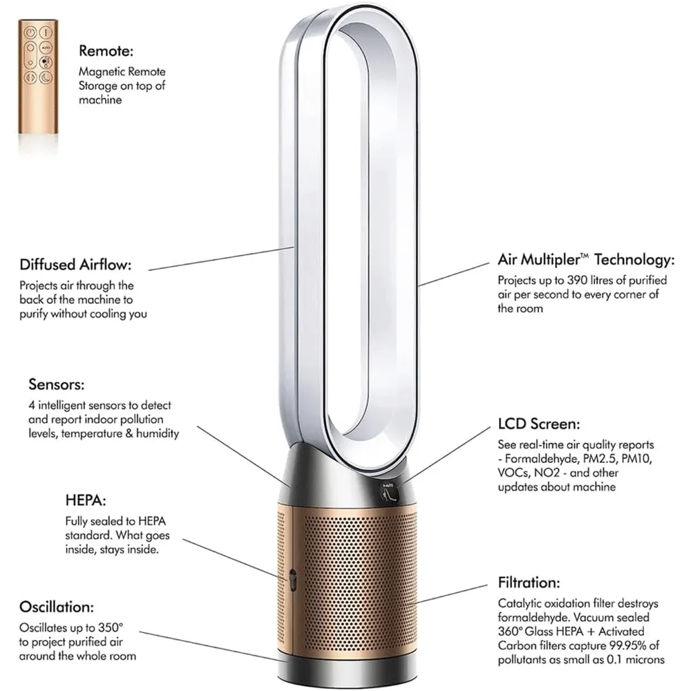 Dyson Air Purifier Cool Formaldehyde TP09 - Gold