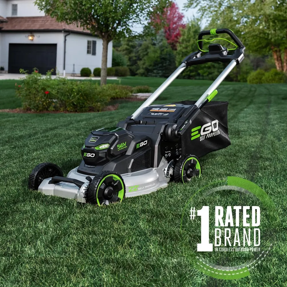 EGO LM2206SP 22inch Aluminum Deck Select Cut™ Self-Propelled Lawn Mower, 10.0Ah Battery and 700W Turbo Charger Included