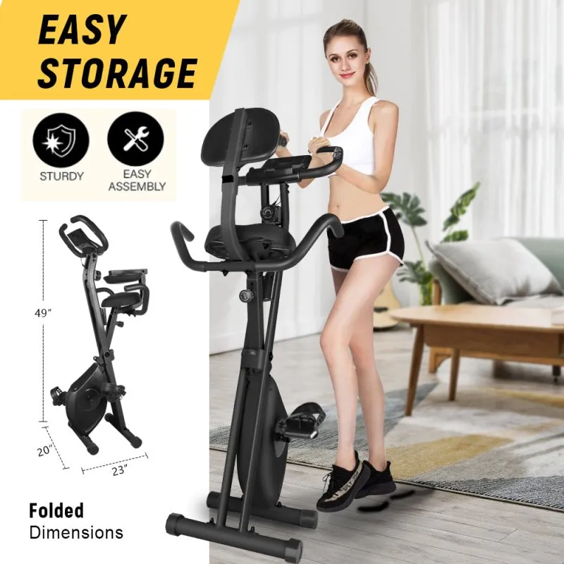 Exercise Bikes Fitness Bike Trainer LCD Display Pulse Sensor