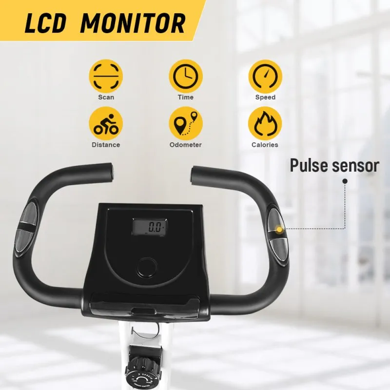 Exercise Bikes Fitness Bike Trainer LCD Display Pulse Sensor