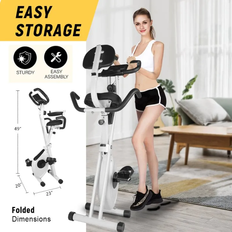 Exercise Bikes Fitness Bike Trainer LCD Display Pulse Sensor