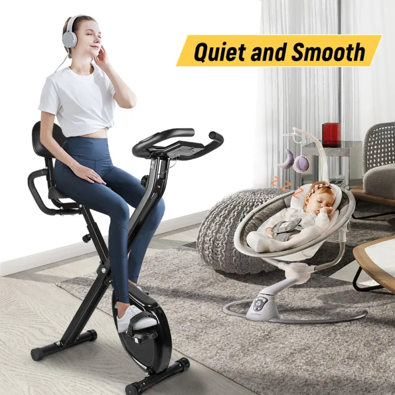 Exercise Bikes Fitness Bike Trainer LCD Display Pulse Sensor
