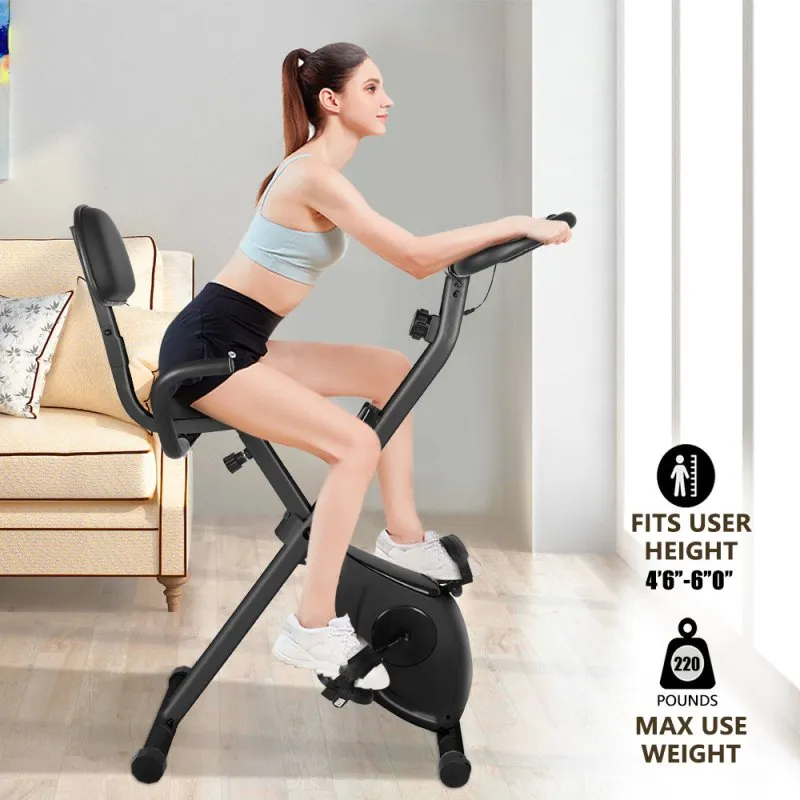 Exercise Bikes Fitness Bike Trainer LCD Display Pulse Sensor