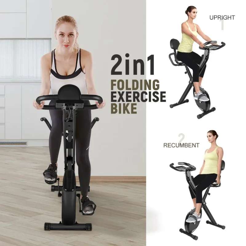 Exercise Bikes Fitness Bike Trainer LCD Display Pulse Sensor