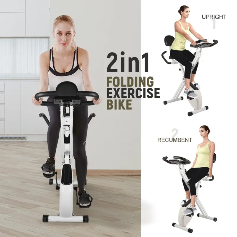 Exercise Bikes Fitness Bike Trainer LCD Display Pulse Sensor