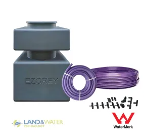 EZGREY-M1-K 50L Above Ground Grey Water Reuse System with 100W Pump & Dripline Kit (Laundries, Showers, Basins)