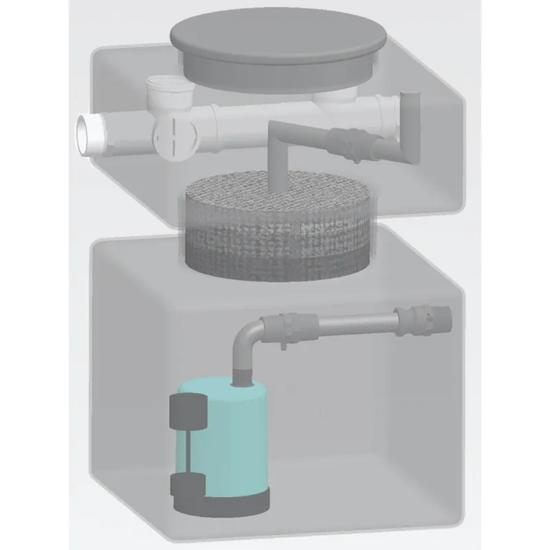 EZGREY-M1-K 50L Above Ground Grey Water Reuse System with 100W Pump & Dripline Kit (Laundries, Showers, Basins)