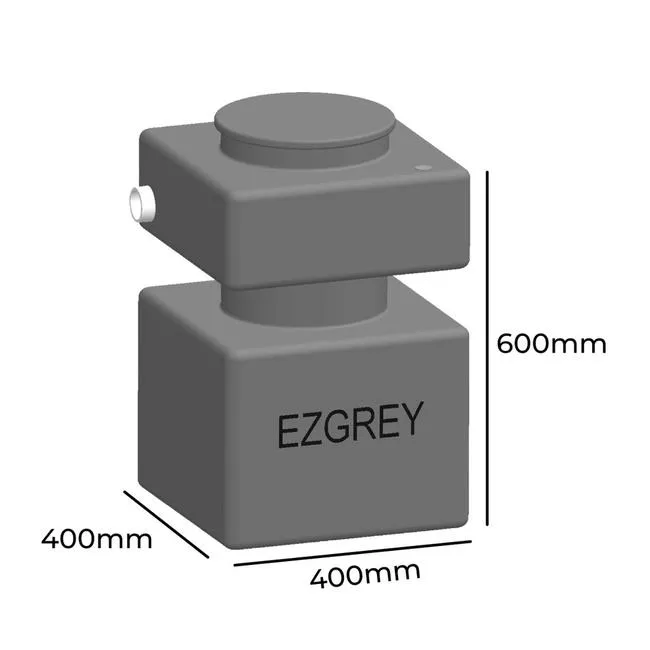 EZGREY-M1-K 50L Above Ground Grey Water Reuse System with 100W Pump & Dripline Kit (Laundries, Showers, Basins)