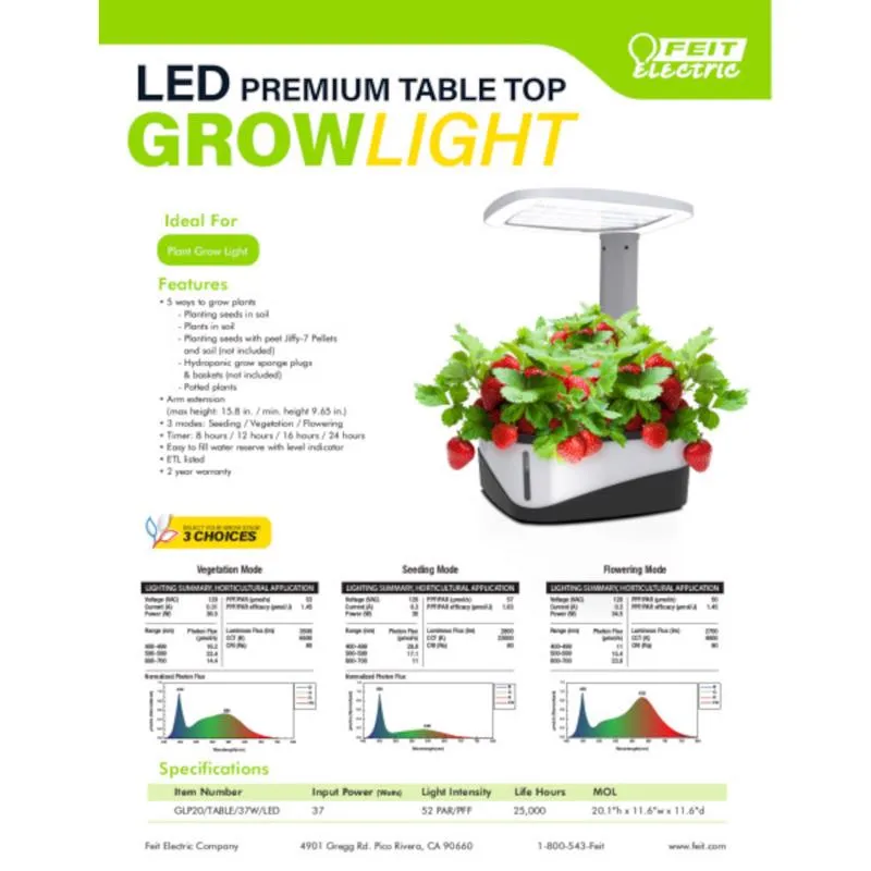 Feit Grow Fixtures Hydroponic Grow Light 37 W