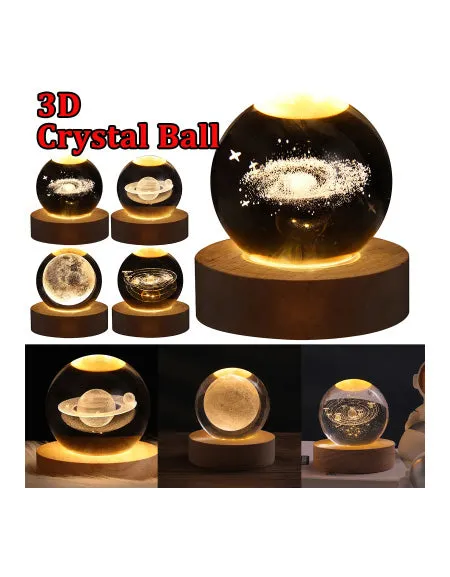 Galaxy Crystal Ball Table LED Night Light - Illuminate Your Space with Celestial Beauty.