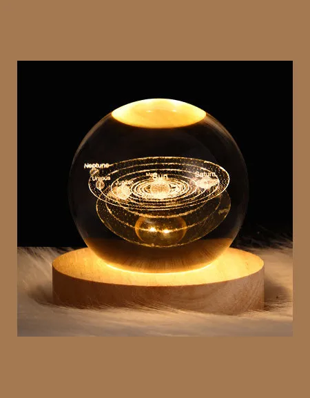 Galaxy Crystal Ball Table LED Night Light - Illuminate Your Space with Celestial Beauty.