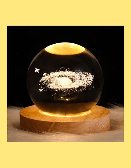 Galaxy Crystal Ball Table LED Night Light - Illuminate Your Space with Celestial Beauty.