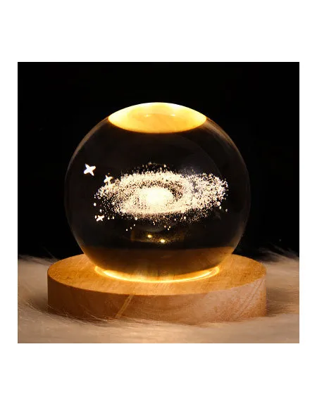 Galaxy Crystal Ball Table LED Night Light - Illuminate Your Space with Celestial Beauty.