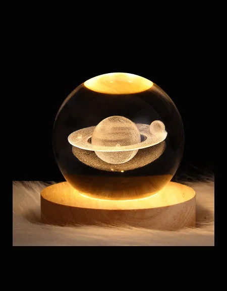 Galaxy Crystal Ball Table LED Night Light - Illuminate Your Space with Celestial Beauty.