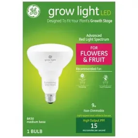 GE Lighting Grow Light Advanced Red Spectrum LED BR30, 9W