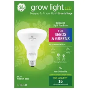GE Lighting Grow Light Balanced Spectrum LED BR30, 9W