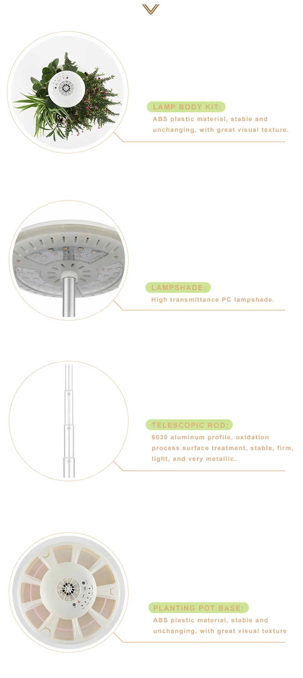 Gen 3 UFO Flower Pot Greenhouse Grow Starter Kit Self Watering Indoor Planter Hydroponic Herb Garden 16W New LED Growth Light with Stand