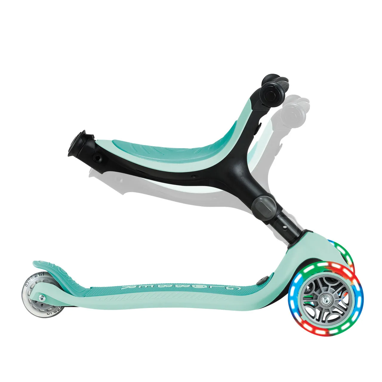 Globber Go Up Active Lights - Mint/Dark Mint