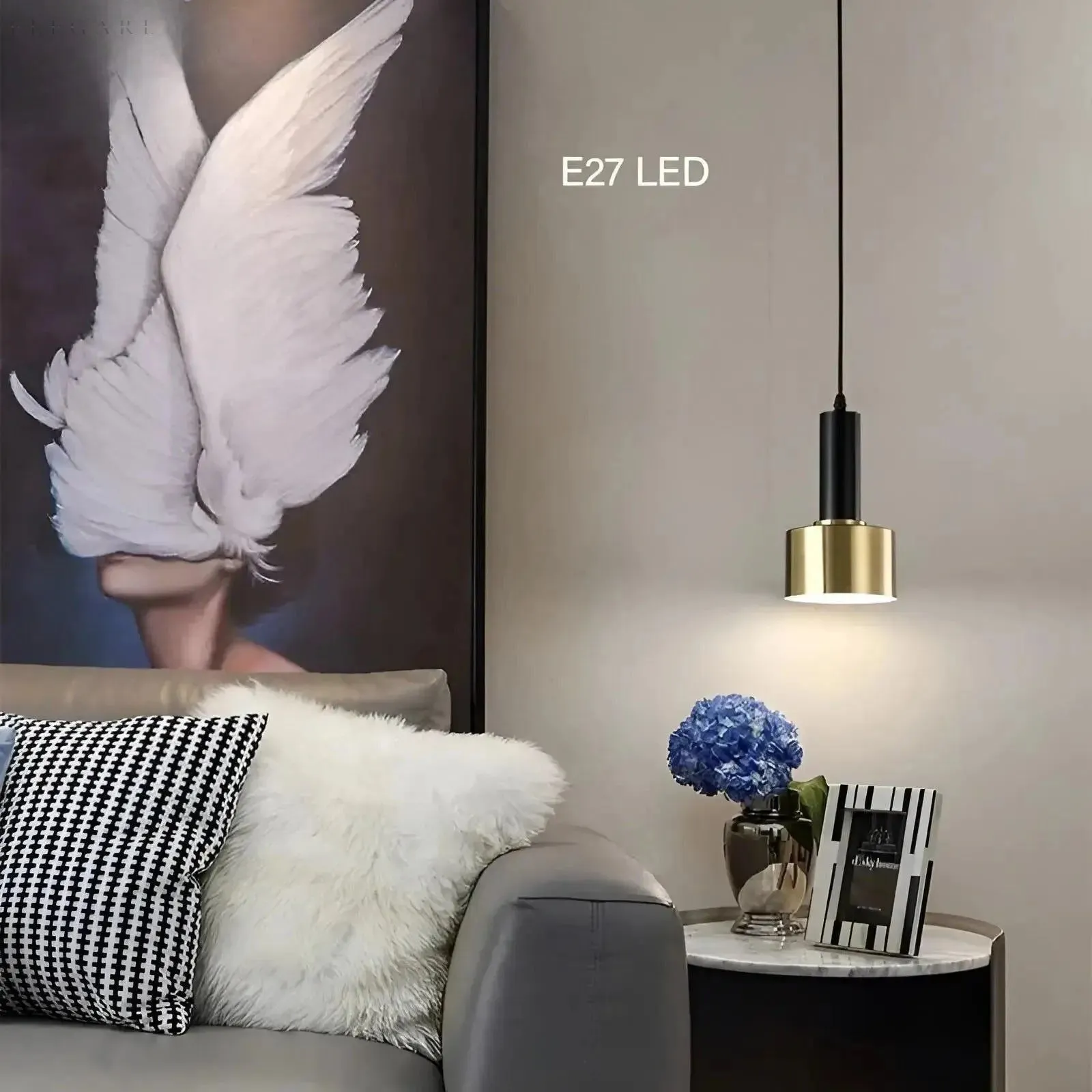 GoldGlow Lights - Nordic Gold Luxus Pendelleuchte LED