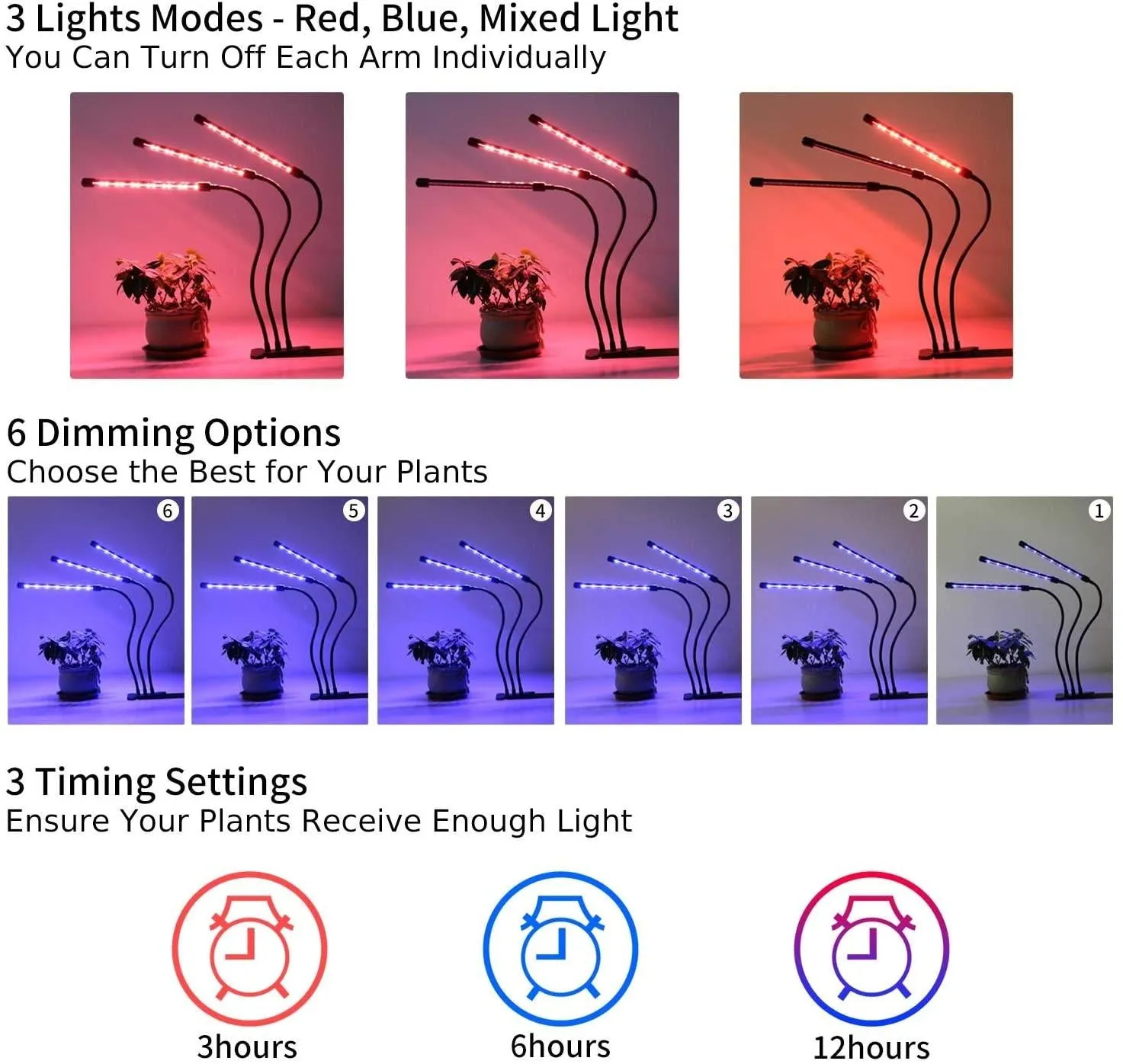 Grow Light Plant Lights for Indoor Plants LED Lamp Bulbs Full Spectrum