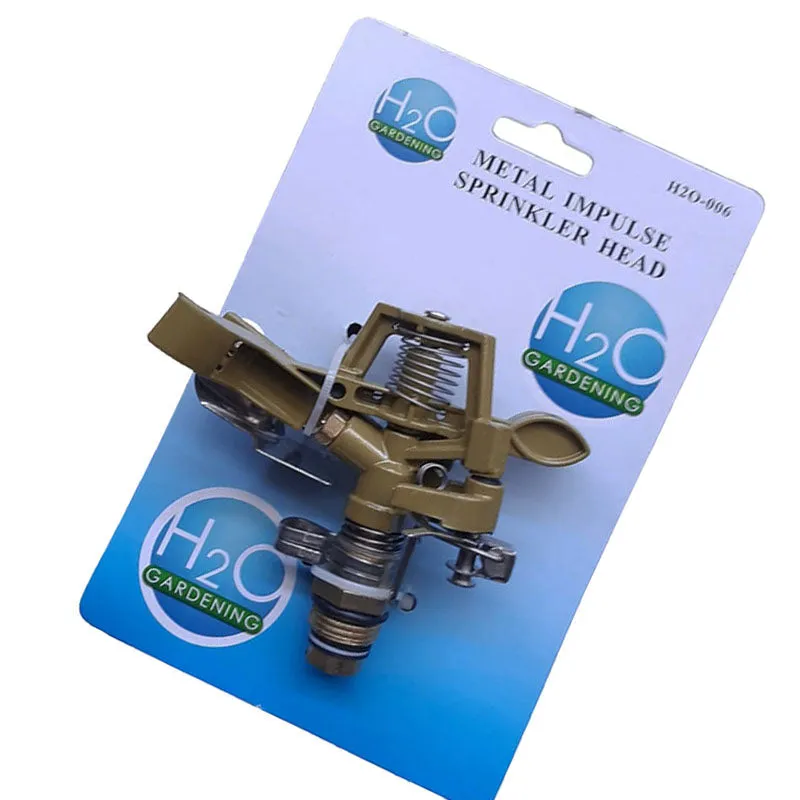 H20 Garden Sprinkler Impulse Heavy Duty Metal Head Adjustable