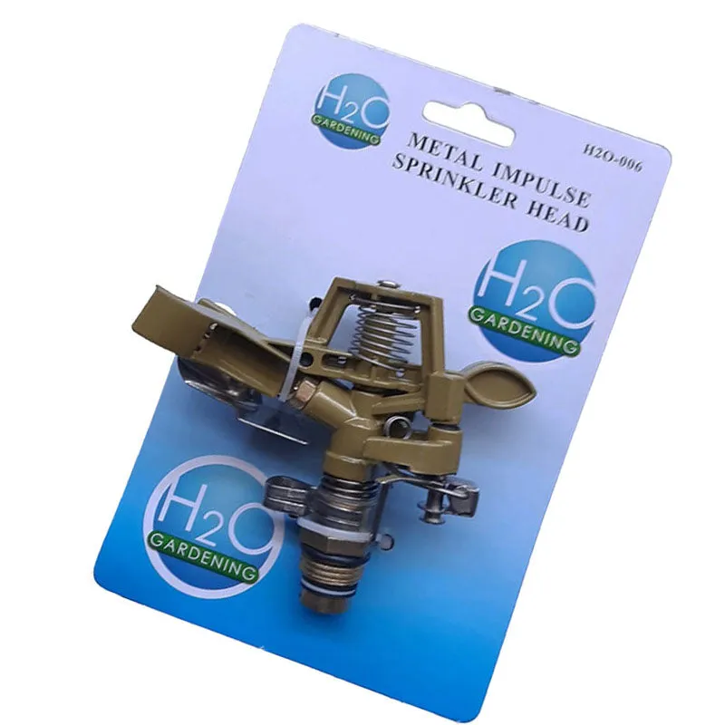 H20 Garden Sprinkler Impulse Heavy Duty Metal Head Adjustable
