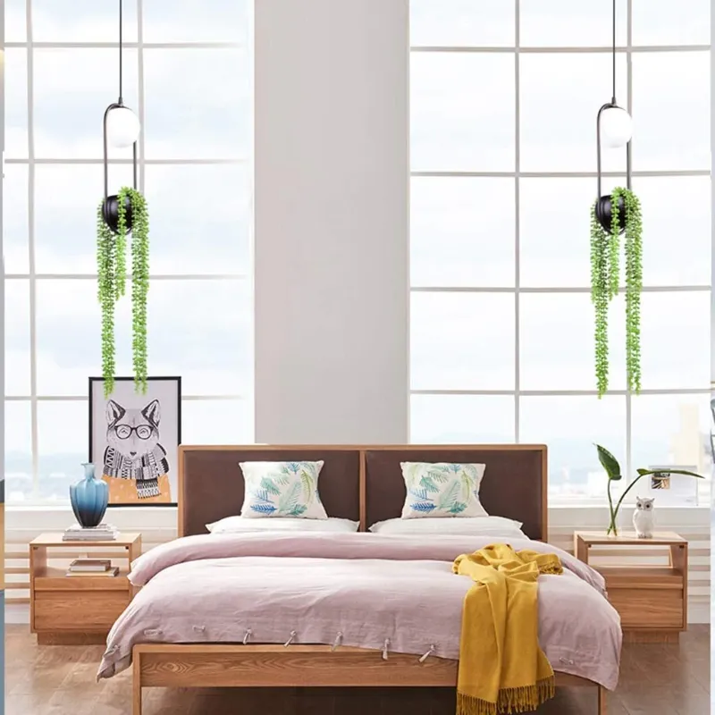 Hanging Garden Planter Globe Pendant Light