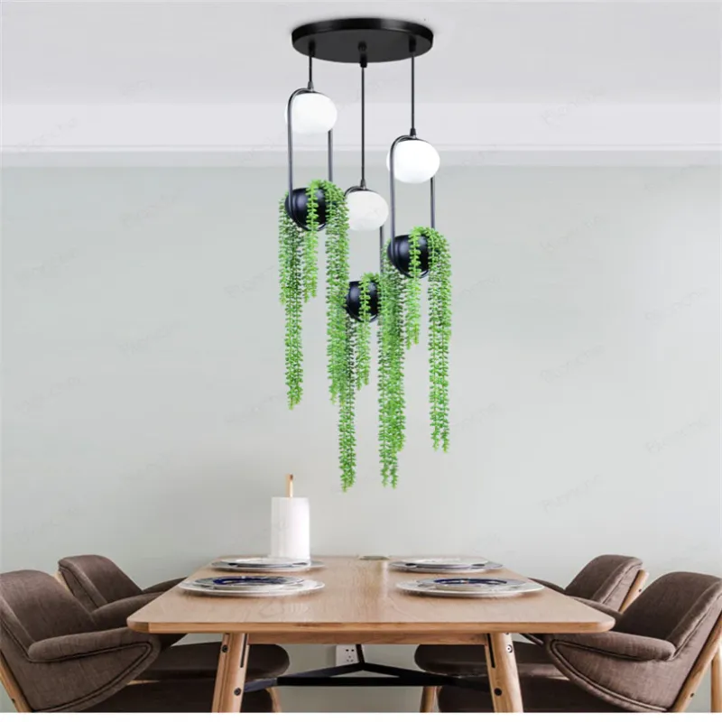 Hanging Garden Planter Globe Pendant Light