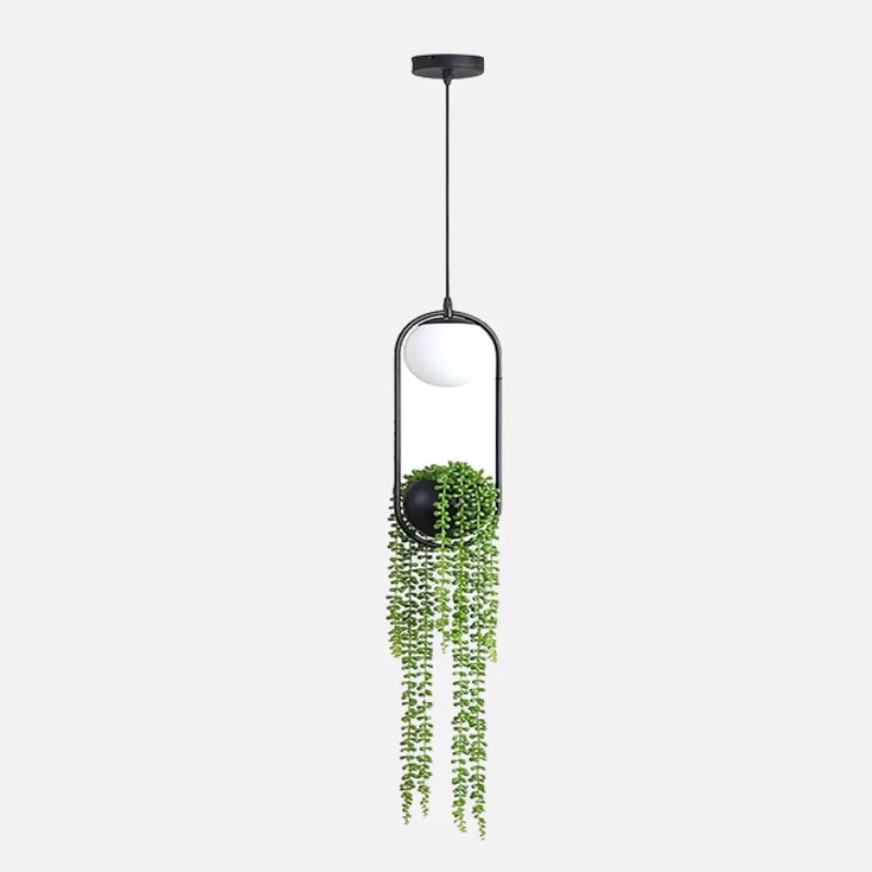 Hanging Garden Planter Globe Pendant Light