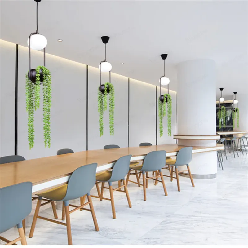 Hanging Garden Planter Globe Pendant Light
