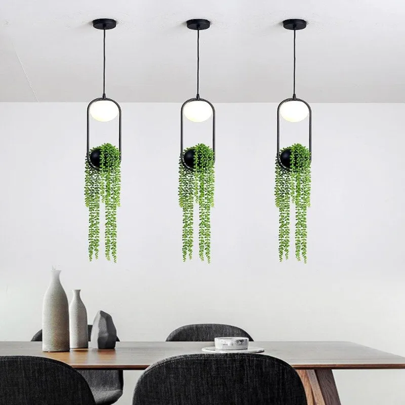 Hanging Garden Planter Globe Pendant Light
