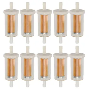 Hipa 10pcs 1/4-inch Fuel Filter For Briggs & Stratton 695666 845125 14469B BTT Fits John Deer Z225 Z425 Z245 Z435 Z625 Z525E Z375R Z235 Z255 Z335E Z355E Z335M Z345M Z345R Z355R Z510A Z520A Z910A Z920A lawn mower tractor