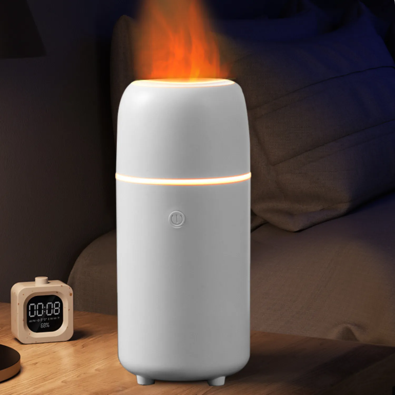 HIVAGI® 3D Flame Humidifier Ultrasonic Nebulizer - Aroma Diffuser with Color Changing LED Lights - Ideal for Home, Gym, Yoga.