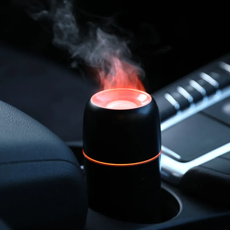 HIVAGI® 3D Flame Humidifier Ultrasonic Nebulizer - Aroma Diffuser with Color Changing LED Lights - Ideal for Home, Gym, Yoga.