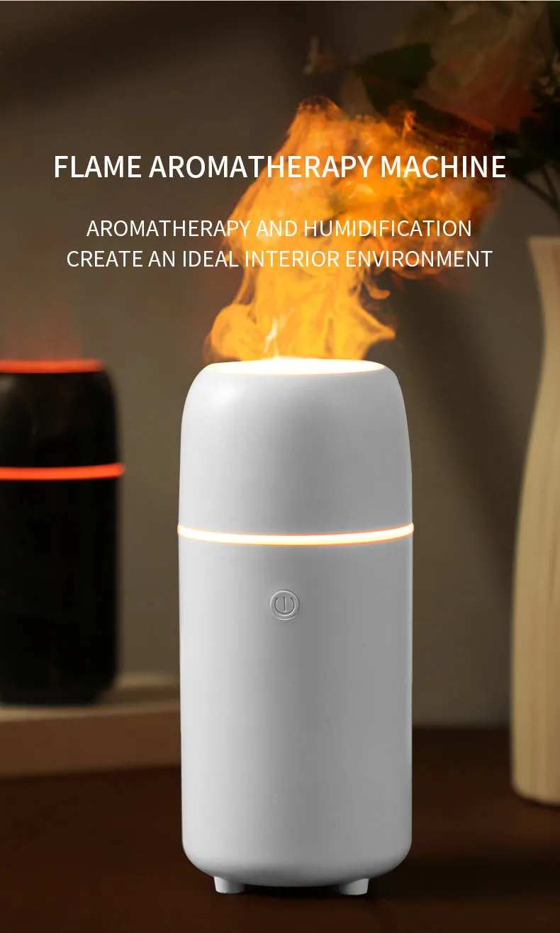 HIVAGI® 3D Flame Humidifier Ultrasonic Nebulizer - Aroma Diffuser with Color Changing LED Lights - Ideal for Home, Gym, Yoga.