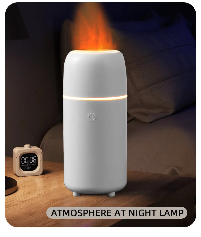 HIVAGI® 3D Flame Humidifier Ultrasonic Nebulizer - Aroma Diffuser with Color Changing LED Lights - Ideal for Home, Gym, Yoga.