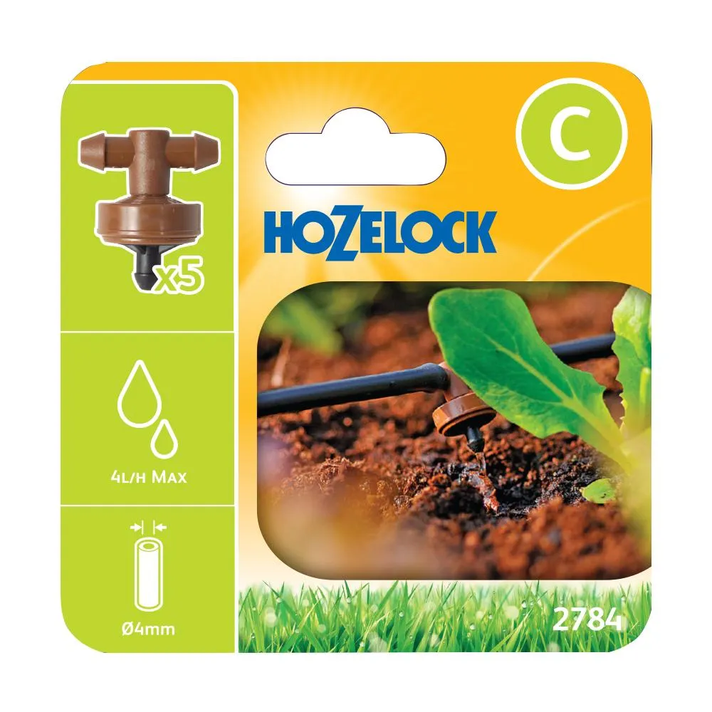 Hozelock 4 LPH In-Line PC Dripper (5 Pack) - 2784