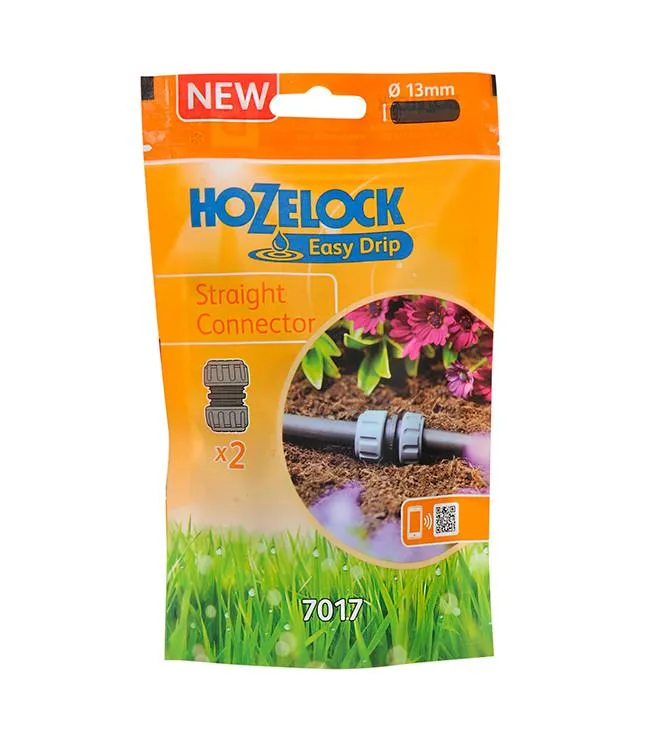 Hozelock Universal Straight/Joiner 13mm (2 Pack) - 7017