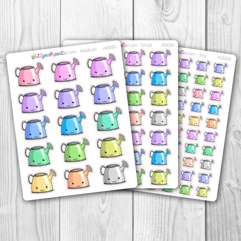 Kawaii Watering Can Deco Stickers | AD055