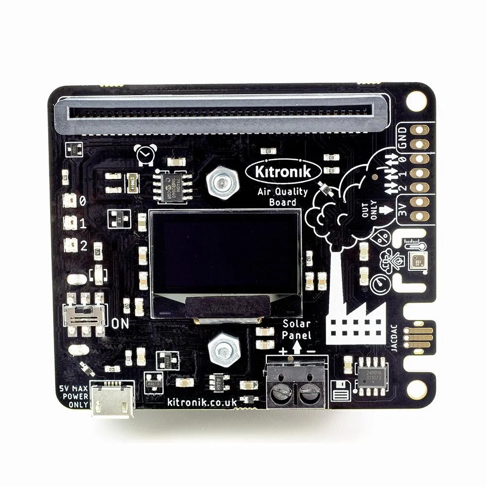 Kitronik Micro:bit Air Quality and Environmental Sensor Board - Advanced Monitoring and Data Logging