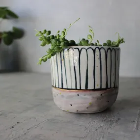 Large Ceramic Planters Blue Detail