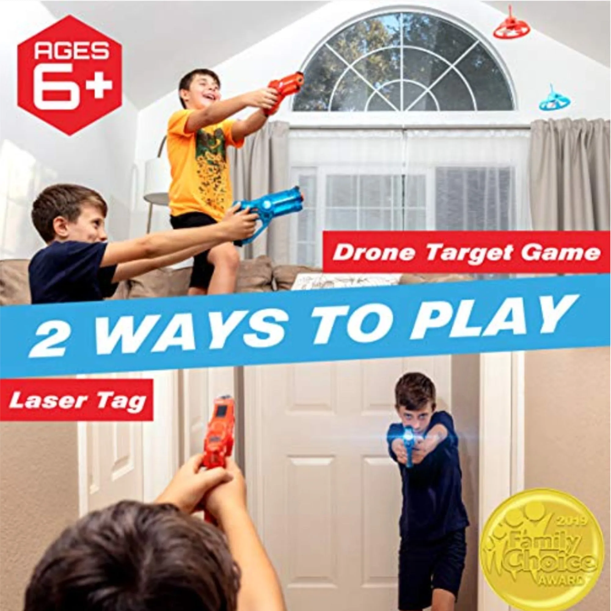Laser Launchers Laser Tag Drone Target Set - 2 Player Pack - Ages 6 